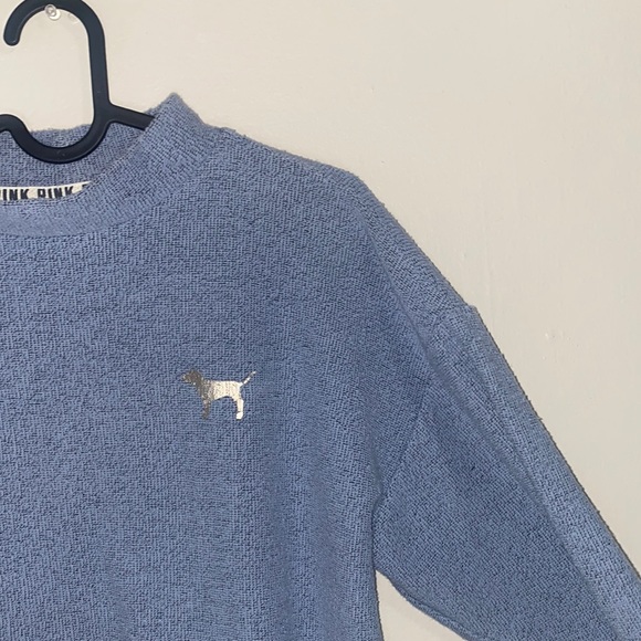 PINK Victoria's Secret Tops - 🪿Adorable Oversized Baby Blue PINK Sweater Size XS